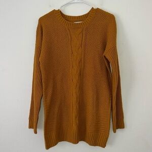 Arizona Jean Co Mustard Crewneck Woven Sweatshirt Size Large NWT